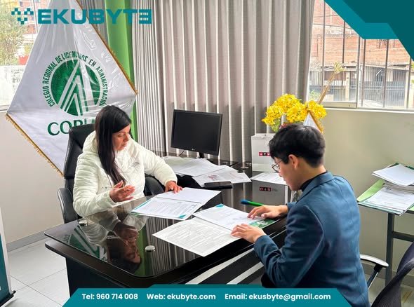 Firma del convenio entre EKUBYTE y CORLAD Junín, 13 de abril de 2026