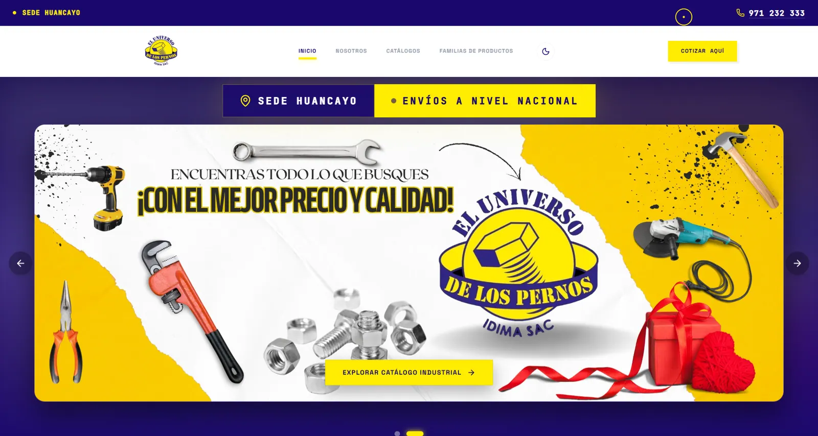 Captura de la web de El Universo De Los Pernos