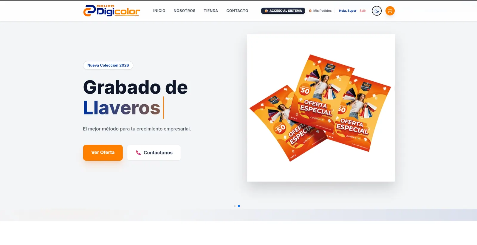 Captura de la web de Digicolor